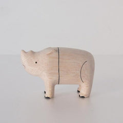Hand Carved Wooden RHINOCEROS