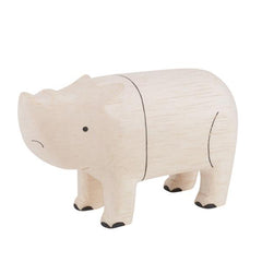 Hand Carved Wooden RHINOCEROS