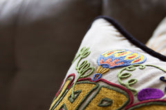 Napa Valley Hand-Embroidered Pillow