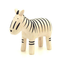 Hand Carved Wooden Zebra