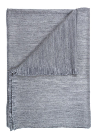 alpaca throw - pewter-sky